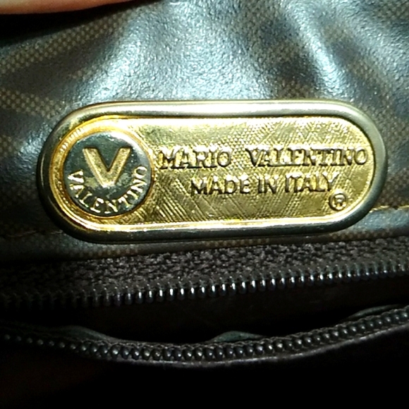 Mario Valentino Vintage Shoulder Bag W Unbranded Gold Chain Strap - Picture 4 of 16